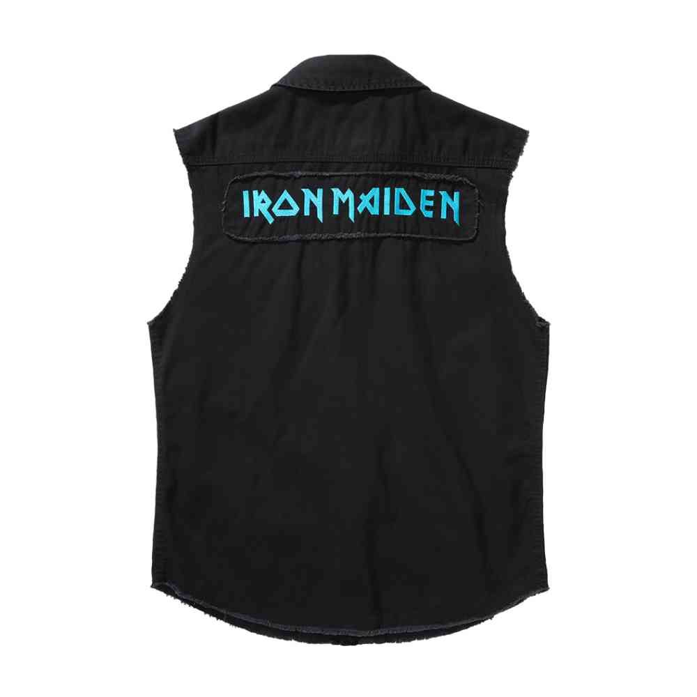 Brandit Iron Maiden - Vintage FOTD Sleeveless workshirt - Black